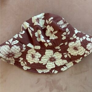 Abercrombie & Fitch Maroon Floral Hat
